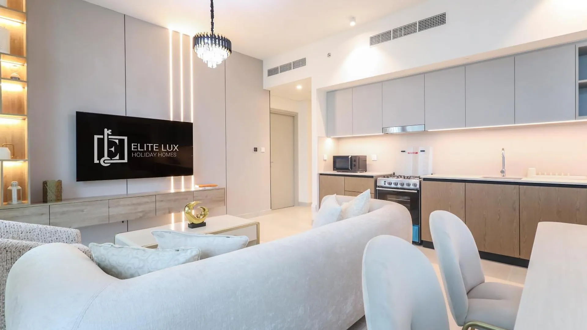 Elite Lux Holiday Homes - Dubai Creek Oasis: 2Br Luxe W Burj View 0*,